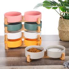Cat double bowls pet dog food water bowl feeder dual angle with raised stand uk. Small Dog Bowl Stand Www Iccisa Com Mx