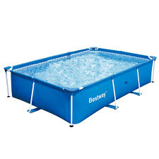 Bestway Bestway Rectangular 118 In X 79 In X 26 In Deluxe Splash Frame Kids Pool 56043us 56498e Bw The Home Depot In 2020 Rectangular Pool Kid Pool Children Swimming Pool
