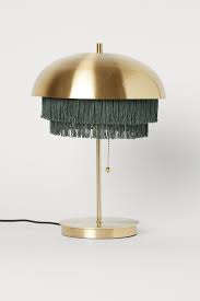 lampe de table frangee dore home all h m fr lampes de table petits vases en verre luminaire chambre