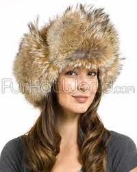 Ladies Coyote Full Fur Russian Hat Russian Hat Fur Hat Winter Fur Hat
