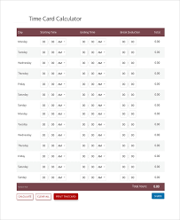 In some instances you may not qualify for. Free 20 Sample Time Card Calculator Templates In Pdf Excel