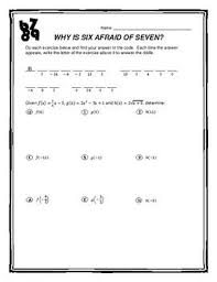 Evaluate Functions In Function Notation Riddle Worksheet Math Worksheet First Grade Math Worksheets Word Problem Worksheets