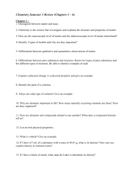 Qualitative and quantitative (74) quantitative: Chemistry Semester 1 Review Chapters 1 6