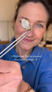 ✨ My brand new design, Vivienne ✨ A natural radiant cut flanked by two half  moons. She weighs 2.7 carat in total and she is the most fizzy, glittery,  crushed ice piece