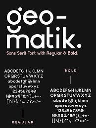 Geomatik Modern Sans Serif Font Typografia