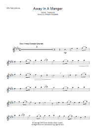 Away In A Manger Sheet Music Christmas Carol Alto Sax Solo