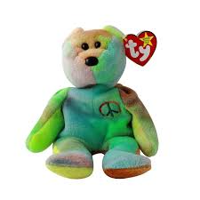 Ty Beanie Baby Discontinued Peace Bear 1996 1661