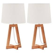 Target Set Of 2 Table Lamps With Wooden Base Neutral 39 Wooden Lamp Base Wooden Lamps Design Wooden Lamp
