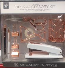Desk Accessory Organization Kit Rose Gold Descriptionthis 10 Piece Desk Organization Kit Is As Functional As It Rose Gold Bedroom Rose Gold Rooms Gold Office