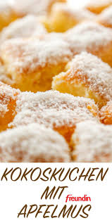 Saftiger Kokoskuchen Mit Apfelmus Freundin De Kokoskuchen Kokosnusskuchen Apfelmus