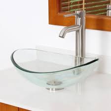 mini tempered glass oval vessel
