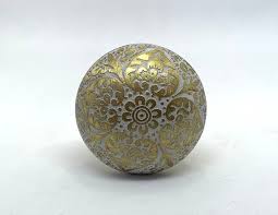 Cabinet Knob Drawer Pull, Vintage Antique Style Dresser Knob, Brass Knob,  Gold & White