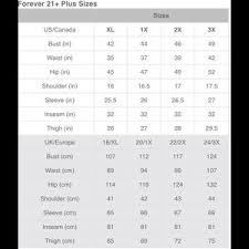 Check spelling or type a new query. Forever 21 Other Forever 2 Plus Size Chart Poshmark