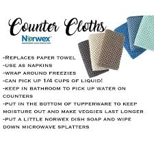 You can use the envirocloth or the kitchen cloth to clean your counters. Norwex Counter Cloths Large Sponges 24hours Ship