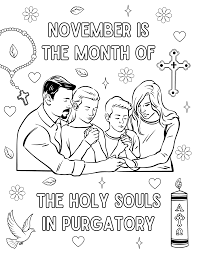 Month of November Coloring Page | Catholic Pearls
