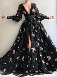 Blooming Aria Gown Detailed Black Dress Elegant Dresses Dress Shapes