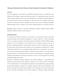 Saya akan membawa biskita semua menjelajah sekolah kecil kami yang indah dan menunjukkan bagaimana kami menjimatkan penggunaan tenaga elektrik. Pdf Heritage Education In The Primary School Standard Curriculum Of Malaysia