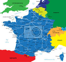 Außerdem erhalten sie informationen über die michelin restaurants und die sehenswürdigkeiten, die im grünen guide michelin für orléans aufgeführt sind. Frankreich Karte Wandposter Poster Calais Orleans Lyon Myloview De