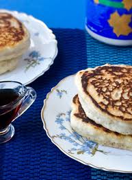 Melt butter and cream cheese in a bowl using a microwave or water bath. Puffy Pillow Pancakes