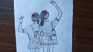 Hello friends , it's me avnee videoshow multi i recreated mukta easy drawings |. How To Draw Best Friend S Drawing Step By Step School Best Friend S Drawing Youtube