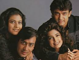 Kajol Devgan Ajay Devgan Juhi Chawla Aamir Khan Ishq Fotograf Hint