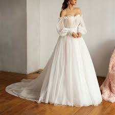 Purchase your favorite 2020 style wedding dresses right now, you can also get a big discount. 2019 Long Sleeve Tulle Off Shoulder A Line Princess Wedding Dresses Bridal Gowns Ebay