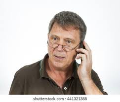 Concerned Adult Male Talking On Cell Stock Photo 40116457