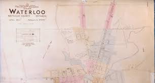 Orange warning for forest fire. Fire Insurance Map 1942 Waterloo Public Library Digital Collections