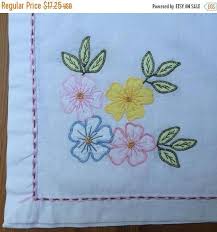 Sale Table Cloth Topper Embroidered Corners Pastel Appliques Table Toppers Unique Items Products Table Cloth