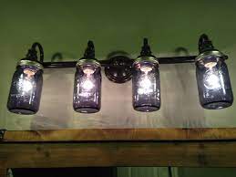 I told you last week how i was planning a challenge to myself to redo the powder room for $100. Mason Jar Lights Bathroom Lighting Vanity Lights Purple Etsy