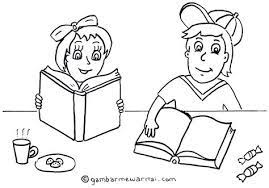 Menggambar orang sedang membaca buku. 10 Ide Gambar Sketsa Anak Sedang Membaca Buku Tea And Lead