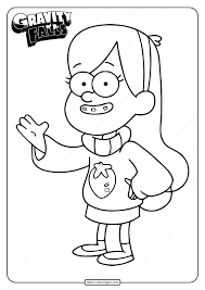 Get on an lol roll with disney videos! Free Printable Gravity Falls Mabel Coloring Page