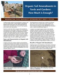 The most common home garden material is cotton. Wsu Extension Publications Organic Soil Amendments In Yards And Gardens How Much Is Enough Home Garden Series
