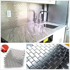Amazon Com Homeystyle Subway Stainless Steel Peel And Stick Tile Backsplash For Stick Tile Backsplash Kitchen Tiles Backsplash Stainless Steel Tile Backsplash