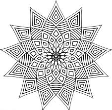 Choisis le dessin de mandala facile ou difficile qui te convient et utilise le pinceau pour remplir les formes avec les couleurs, Coloriage A Imprimer Mandala 40 Modeles