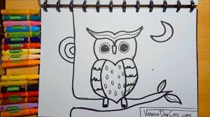 Gambar burung hantu berwarna kekinian download now jual lukisan mosa. Cara Menggambar Burung Hantu Untuk Anak Anak Balita Vanessadaycare Youtube