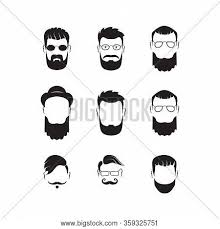 Facial hair styles is something that describes men. Set Bearded Men Vector Photo Free Trial Bigstock