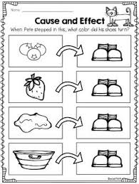 Pete The Cat I Love My White Shoes Printables Pete Cause And Effect Freebie Pete The Cat Pete The Cats Cause And Effect Worksheets
