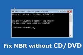 Fix Mbr Without Windows 7/8/10 Installation Cd, Dvd Or Usb Disk