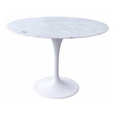 Both the top as well as the legs feature vivid grain in grey color. Tulip 120cm Round Marble Dining Table Aluminium Interior Secrets