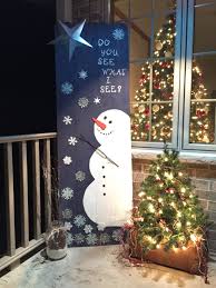 Snowman Winter Front Porch Do You See What I See Christmas Door Decorations Christmas Projects Diy Christmas Wood Crafts