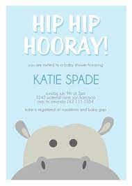 Baby Shower Invitations Hip Hip Hooray Hippo Invite Baby Shower Baby Shower Hippo Theme Baby Shower Invitations