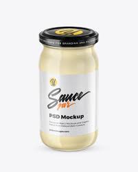 Download Clear Glass Mayonnaise Sauce Jar Mockup In Jar Mockups On Yellow Images Object Mockups Yellowimages Mockups