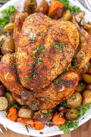 Baked whole chicken in wine, smoked whole chicken, baked honey~bbq whole chicken, etc. Roast Chicken Vegetables Spend With Pennies