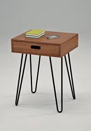 Dark Oak Finish Side End Table Nighstand Black Metal Legs Https Www Amazon Com Dp B072n66ztd Ref Cm Sw R Pi Dp U X End Tables Rustic Nightstand Oak Finish