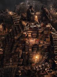 Entire World This Is Actually A Screen Capture Of The Great Library From Scifi S Alice Books Had To Go Underground Bilim Kurgu Resimler Kitap