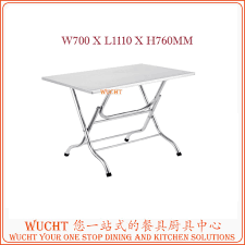 These tables are perfect for small spaces or veterinarians who like the option of folding up the table to see pets on the floor. Wucht Solid Stainless Steel Rectangular Foldable Table Stainless Steel Folding Table W700xl1110xh760mm Shopee Malaysia