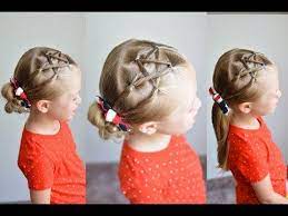 Toddler Hairstyle Split Elastic Chevron Into Pigtails Youtube Little Girl Hairstyles Toddler Hairstyles Girl Toddler Hair