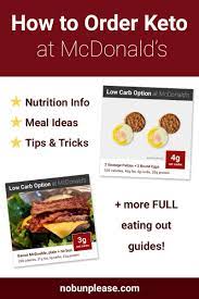 Keto At Mcdonald S Order These Menu Options No Bun Please Keto Mcdonalds Keto On The Go Healthy Meals For Two