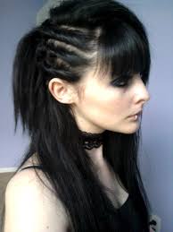 Step up your braid game. Pin By Liz Vasquez On Hairstyling Gothic Hairstyles Shoulder Length Hair With Bangs Goth Hair